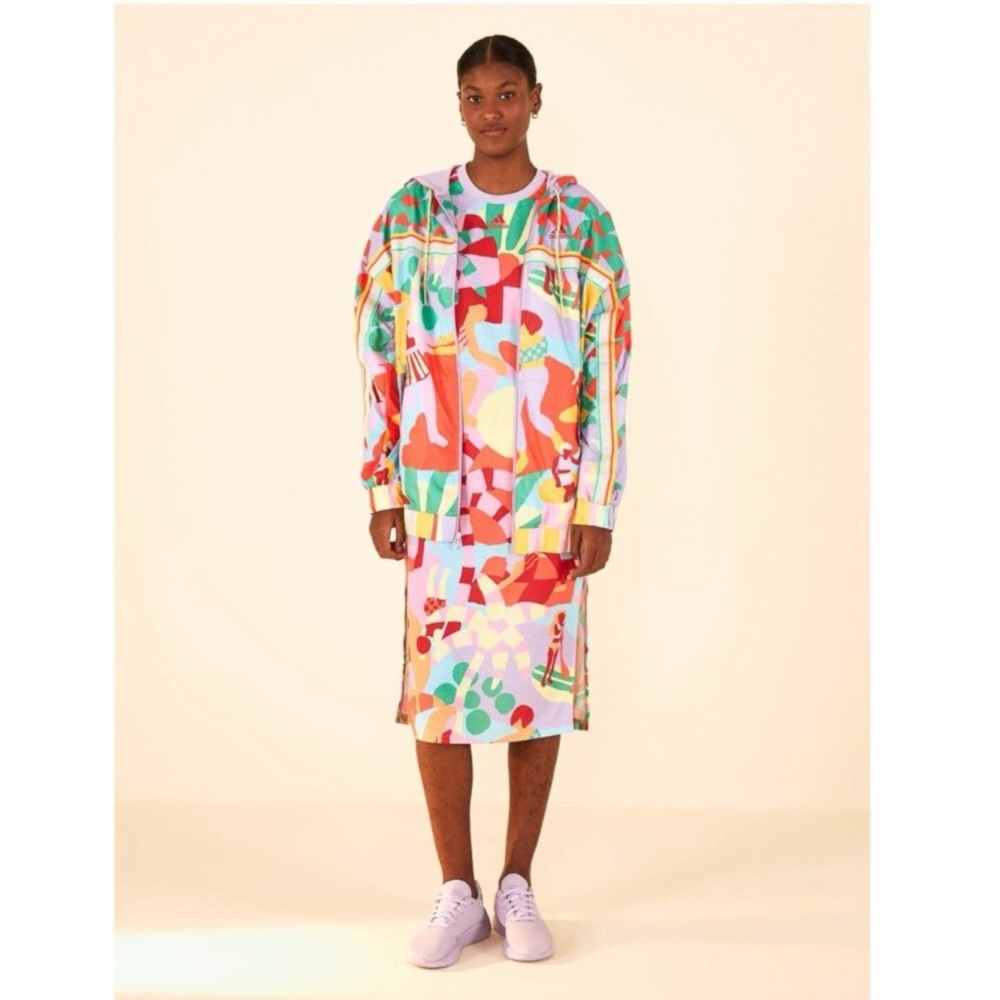 New: Farm Rio x Adidas Training Dress. Size Medium - Picture 2 of 14